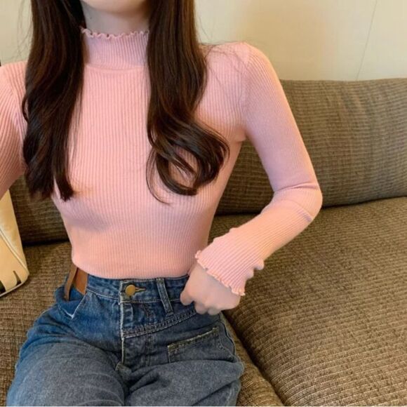 Nasty gal pink mock neck top - Picture 1 of 6